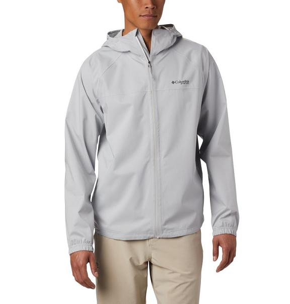 Columbia PFG Tamiami Rain Jacket Grey For Men's NZ69538 New Zealand